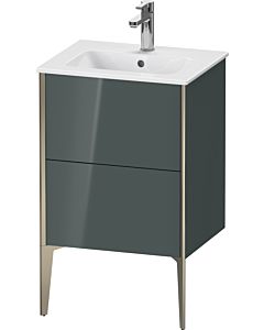 Duravit XViu vanity unit XV44590B138 51x42x59.4cm, 2 pull-outs, standing, champagne matt, dolomiti gray high gloss