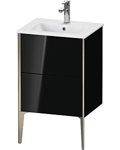 Duravit XViu vanity unit XV44590B140 51x42x59.4cm, 2 pull-outs, standing, champagne matt, black high gloss