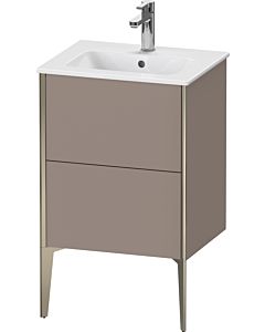 Duravit XViu vanity unit XV44590B143 51x42x59.4cm, 2 pull-outs, standing, matt champagne, matt basalt