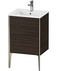 Duravit XViu Waschtisch-Unterschrank XV44590B169 51x42x59,4cm, 2 Auszüge, stehend, champagner matt, nussbaum gebürstet