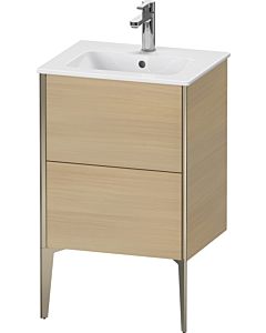 Duravit XViu Waschtisch-Unterschrank XV44590B171 51x42x59,4cm, 2 Auszüge, stehend, champagner matt, mediterrane eiche