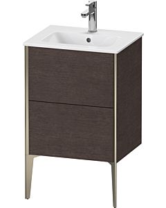 Duravit XViu vanity unit XV44590B172 51x42x59.4cm, 2 pull-outs, standing, matt champagne, brushed dark oak