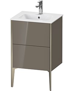 Duravit XViu Waschtisch-Unterschrank XV44590B189 51x42x59,4cm, 2 Auszüge, stehend, champagner matt, flannel grey hochglanz