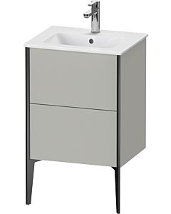 Duravit XViu Waschtisch-Unterschrank XV44590B207 51x42x59,4cm, 2 Auszüge, stehend, schwarz matt, betongrau matt