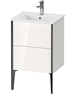 Duravit Meuble sous-vasque XViu XV44590B222 51x42x59,4cm, 2 coulissants, debout, noir mat, blanc brillant