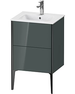 Duravit Meuble sous-vasque XViu XV44590B238 51x42x59,4cm, 2 coulissants, debout, noir mat, gris dolomiti brillant