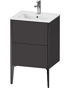 Duravit XViu Waschtisch-Unterschrank XV44590B280 51x42x59,4cm, 2 Auszüge, stehend, schwarz matt, graphit supermatt