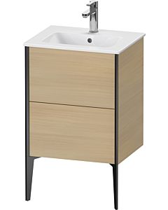 Duravit Meuble sous-vasque XViu XV44590B271 51x42x59,4cm, 2 coulissants, debout, noir mat, chêne méditerranéen