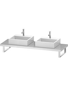 Duravit DuraStyle Konsole DS103C02222 für Aufsatzbecken, 2 Ausschnitte, Stärke 4.5 cm, weiß hochglanz