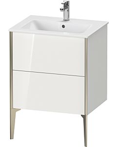 Duravit Meuble sous-vasque XViu XV44810B235 61 x 59,4 x 48 cm, chêne terra, 2 coulissants, debout, noir mat