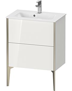 Duravit Meuble sous-vasque XViu XV44880B135 61 x 59,4 x 39 cm, chêne terra, 2 coulissants, debout, champagne mat