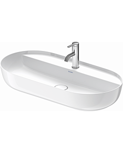 Duravit Luv Aufsatzwaschtisch 03808000001 weiß wondergliss,80x40cm,geschliffen,mit Hahnloch