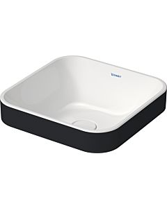 Duravit Happy D.2 lavabo 2359406100 40 x 40 cm, la terre, sans trou de coulée, trop - plein, de robinetterie, blanc / anthracite mat