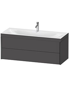 Duravit Meuble sous-vasque XViu XV4617OB249C 120x48cm, 2 tiroirs, 2000 , noir mat, Rahmen C, graphite mat