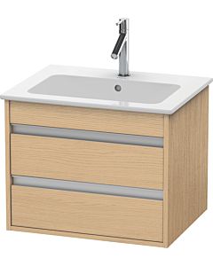 Duravit Ketho Waschtisch-Unterschrank KT642803030 60 x 47,5 cm, Eiche natur, 2 Schubkästen, wandhängend