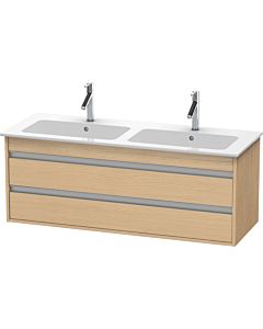 Ketho Duravit vasque KT643203030 127x47,5x48cm, 2 tiroirs, suspendu, chêne naturel