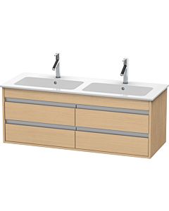 Duravit Ketho Waschtisch-Unterschrank KT643303030 127x47,5x48cm, 4 Schubkästen, wandhängend, Eiche natur