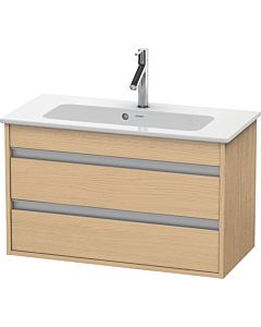 Duravit Ketho Waschtisch-Unterschrank KT645303030 80 x 38,5 cm, Eiche natur, 2 Schubkästen, wandhängend