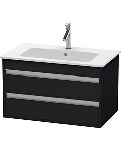 Duravit Ketho Waschtisch-Unterschrank KT642901616 80 x 47,5 cm, Eiche schwarz, 2 Schubkästen, wandhängend
