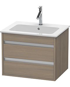 Duravit Ketho Waschtisch-Unterschrank KT642803535 60 x 47,5 cm, Eiche terra, 2 Schubkästen, wandhängend