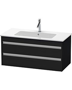 Ketho Duravit vasque KT643001616 100 x 47,5 cm, chêne noir, 2 tiroirs, suspendu