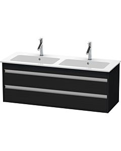 Duravit Ketho Waschtisch-Unterschrank KT643201616 127x47,5x48cm, 2 Schubkästen, wandhängend, Eiche schwarz