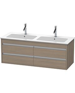 Ketho Duravit vasque KT643303535 127x47,5x48cm, 4 tiroirs, suspendu, chêne terra