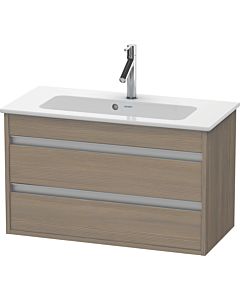 Duravit Ketho Waschtisch-Unterschrank KT645303535 80 x 38,5 cm, Eiche terra, 2 Schubkästen, wandhängend