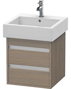 Ketho Duravit vasque KT663503535 45 x 44 cm, chêne terra, 2 tiroirs, suspendu