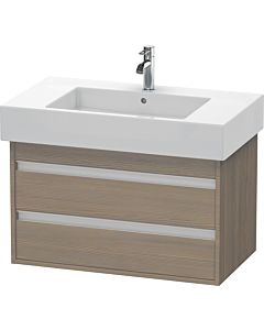 Duravit Ketho Waschtisch-Unterschrank KT664003535 80 x 45,5 cm, Eiche terra, 2 Schubkästen, wandhängend