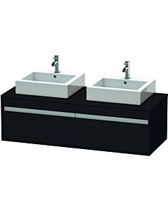Duravit Ketho vanity unit KT6697B1616 140x55x42.6cm, for Aufsatzbecken outs, cut-out on both sides, black oak