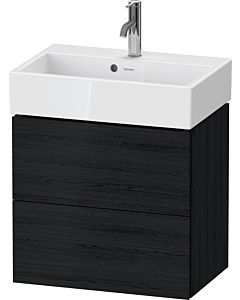 Duravit L-Cube Waschtisch-Unterschrank LC621901616 58,4x39,1x54,4cm, 2 Schubkästen, wandhängend, Eiche schwarz