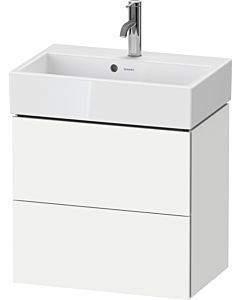 Duravit L-Cube meuble sous-vasque LC621901818 58,4x39,1x54,4cm, 2 tiroirs, mural, blanc mat