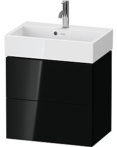 Duravit L-Cube vanity unit LC621904040 58.4x39.1x54.4cm, 2 drawers, wall-mounted, black high gloss