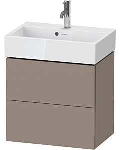 Duravit L-Cube meuble sous-vasque LC621904343 58,4x39,1x54,4cm, 2 tiroirs, fixé au mur, basalte mat