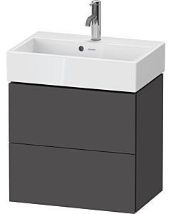 Duravit L-Cube Waschtisch-Unterschrank LC621904949 58,4x39,1x54,4cm, 2 Schubkästen, wandhängend, graphit matt