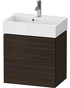 Duravit L-Cube Waschtisch-Unterschrank LC621906969 58,4x39,1x54,4cm, 2 Schubkästen, wandhängend, nussbaum gebürstet