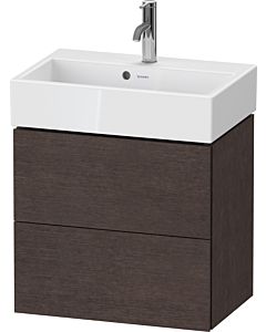 Duravit L-Cube Waschtisch-Unterschrank LC621907272 58,4x39,1x54,4cm, 2 Schubkästen, wandhängend, eiche dunkel gebürstet