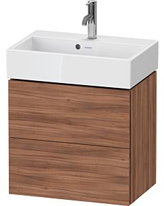 Duravit L-Cube vanity unit LC621907979 58.4x39.1x54.4cm, 2 drawers, wall-mounted, natural walnut