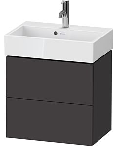 Duravit L-Cube Waschtisch-Unterschrank LC621908080 58,4x39,1x54,4cm, 2 Schubkästen, wandhängend, graphit supermatt