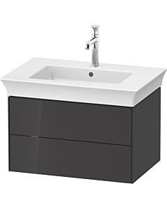 Duravit White Tulip vanity unit WT43410H1H1 68.4 x 45.8 cm, Graphit high gloss, wall-hung, 2 drawers