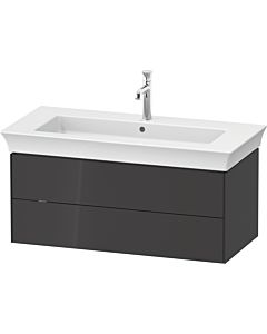 Duravit White Tulip vanity unit WT43420H1H1 98.4 x 45.8 cm, Graphit high gloss, wall-hung, 2 drawers
