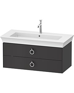 Duravit White Tulip Waschtisch-Unterschrank WT435205858 98,4 x 45,8 cm, Graphit Seidenmatt, wandhängend, 2 Schubkästen mit Griff