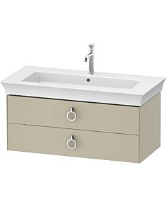 Duravit White Tulip Waschtisch-Unterschrank WT43520H3H3 98,4 x 45,8 cm, Taupe Hochglanz, wandhängend, 2 Schubkästen mit Griff