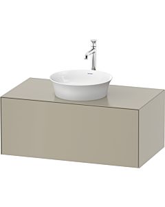 Duravit White Tulip Waschtisch-Unterschrank WT497606060 100 x 55 cm, Taupe Seidenmatt, wandhängend, 1 Auszug, 1 Konsolenplatte