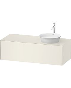 Duravit White Tulip Waschtisch-Unterschrank WT4977RH4H4 130 x 55 cm, Nordic Weiß Hochglanz, wandhängend, 1 Auszug, 1 Konsolenplatte, Becken rechts
