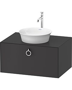 Duravit White Tulip Waschtisch-Unterschrank WT498005858 80 x 55 cm, Graphit Seidenmatt, wandhängend, 1 Auszug mit Griff, 1 Konsolenplatte