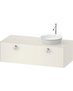 Duravit White Tulip Waschtisch-Unterschrank WT4982RH4H4 130 x 55 cm, Nordic Weiß Hochglanz, wandhängend, 1 Auszug mit Griff, Becken rechts