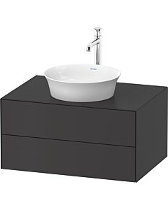 Duravit White Tulip Waschtisch-Unterschrank WT498505858 80 x 55 cm, Graphit Seidenmatt, wandhängend, 2 Schubkästen, 1 Konsolenplatte
