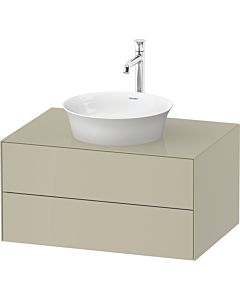 Duravit White Tulip Waschtisch-Unterschrank WT49850H3H3 80 x 55 cm, Taupe Hochglanz, wandhängend, 2 Schubkästen, 1 Konsolenplatte